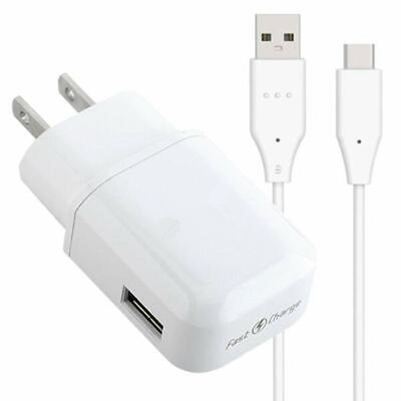 Adaptateur secteur à charge rapide USB-A, chargeur mural et câble USB-C (1 m) Adaptateur secteur à charge rapide USB-A, chargeur mural et câble USB-C (1 m)